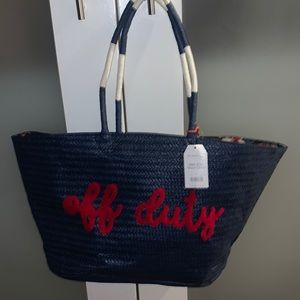 Off Duty Blue Beach Tote